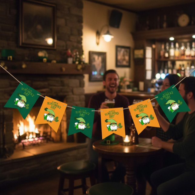 St. Patrick’s Day Green and Orange Bunting Banner (Creator Uploaded)