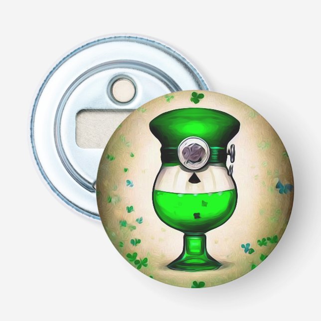 St. Patrick’s Day Green Beer in Hat Bottle Opener (Front)