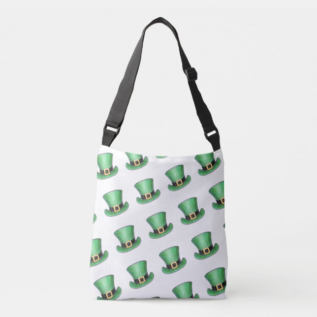 St Patrick’s Day Green Top Hat Crossbody Bag (Front)