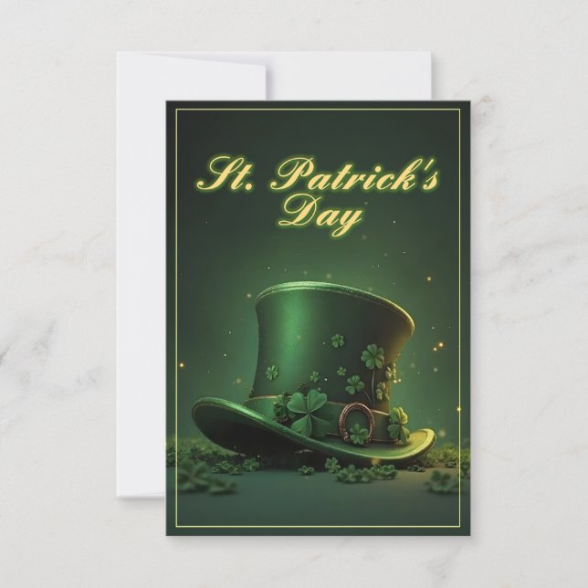 St. Patrick’s Day Hat and Shamrock Design (Front)