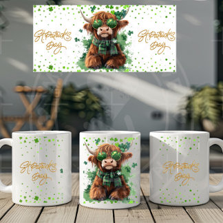 St. Patrick’s Day Highland Cow Mug – 11oz & 15oz