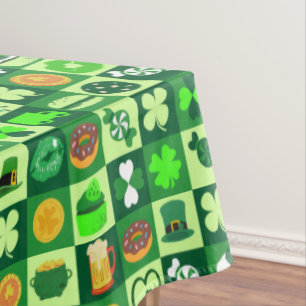 St. Patrick’s Day Icons Seamless Pattern  Tablecloth