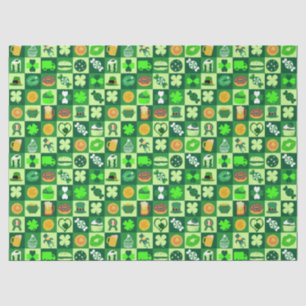 St. Patrick’s Day Icons Seamless Pattern  Tissue Paper