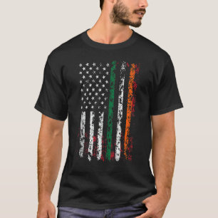 St Patrick S Day Irish American Flag Ireland Retro T-Shirt