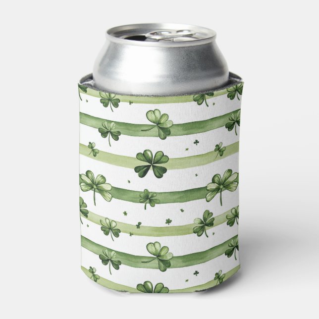 St. Patrick’s Day Irish Clover Design Can Cooler (Can Front)
