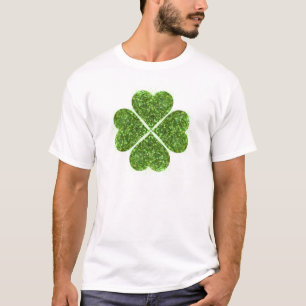 St. Patrick’s day, Irish green glittering clover T-Shirt