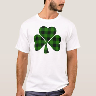 St. Patrick’s day, Irish green plaid shamrock T-Shirt