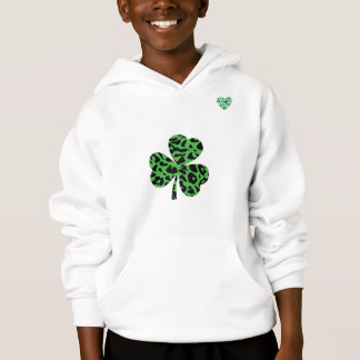 St. Patrick’s Day Kids Leopard Shamrock Shirt 