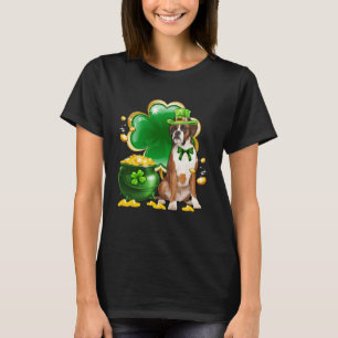 St Patrick s Day Leprechaun Boxer Dog Shamrock Iri T-Shirt