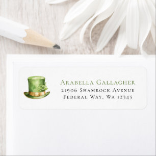 St. Patrick’s Day Leprechaun Hat Return Address Label