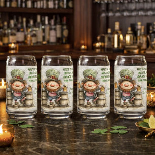 St. Patrick’s Day Leprechaun Toast Can Glass