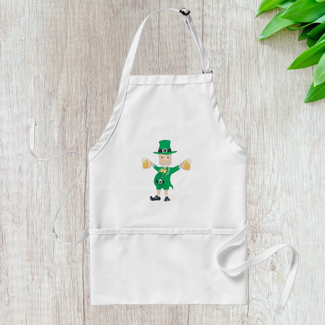 St Patrick’s Day Leprechaun with Beer Mugs Standard Apron (Creator Uploaded)