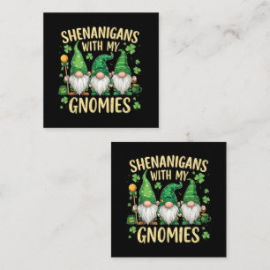 St Patrick’s Day Lucky Shamrock Gnome  Enclosure Card