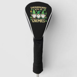St Patrick’s Day Lucky Shamrock Gnome  Golf Head Cover