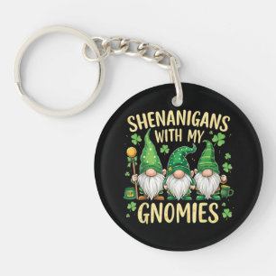 St Patrick’s Day Lucky Shamrock Gnome  Key Ring