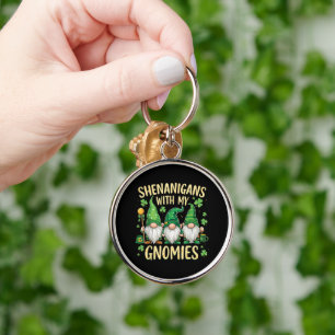 St Patrick’s Day Lucky Shamrock Gnome  Key Ring