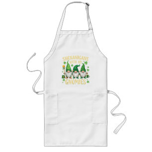St Patrick’s Day Lucky Shamrock Gnome  Long Apron