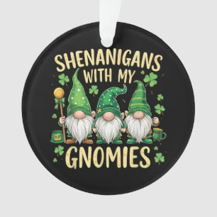 St Patrick’s Day Lucky Shamrock Gnome  Ornament