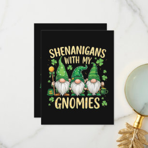 St Patrick’s Day Lucky Shamrock Gnome Thank You Card