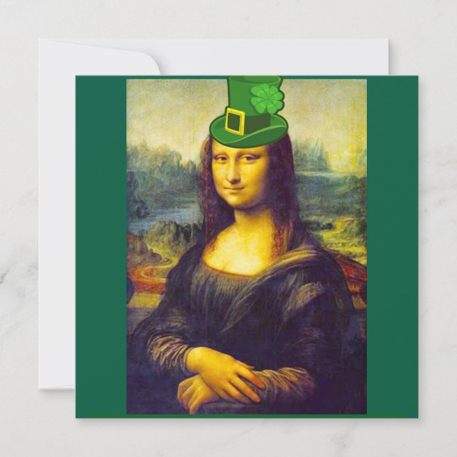 St Patrick’s Day Mona Lisa  Invitation (Front)