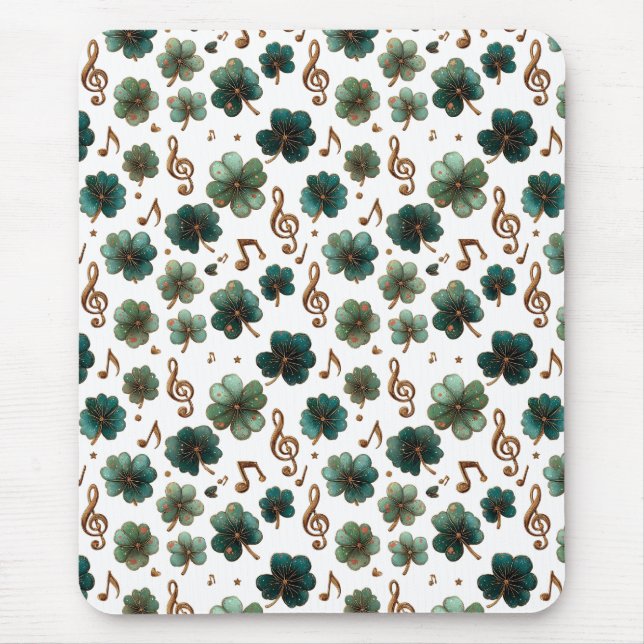 St. Patrick’s Day Musical Shamrock Mouse Pad (Front)