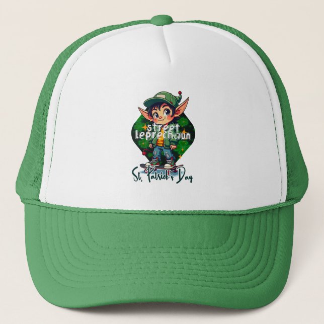 St Patrick’s Day Pot of Gold - boné Trucker Hat (Front)