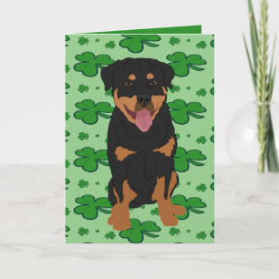 St. Patrick’s Day Rottweiler Holiday Card