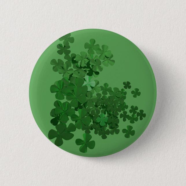 St. Patrick’s Day Shamrock 6 Cm Round Badge (Front)
