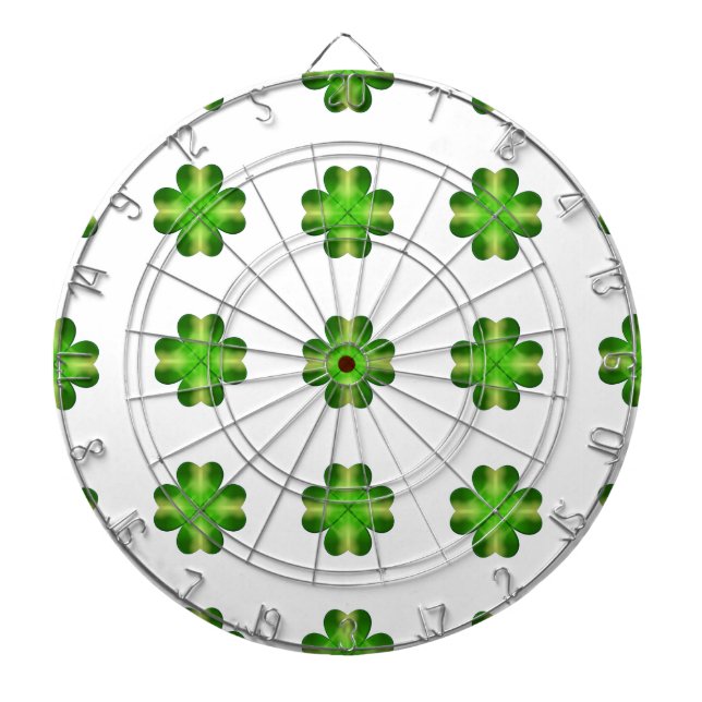 St. Patrick’s Day Shamrock Background Dartboard (Front)