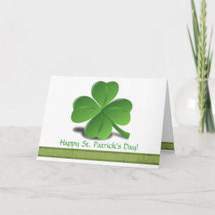 St. Patrick’s Day Shamrock Clover Card