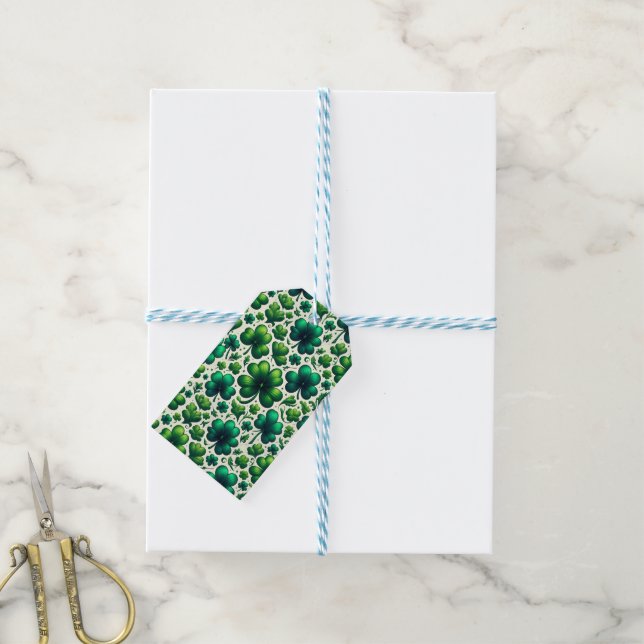 St. Patrick’s Day Shamrock Gift Tag (With Twine)