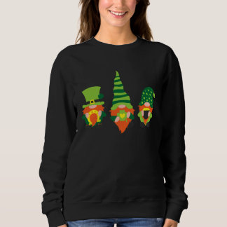 St Patrick s Day Shamrock Three Gnomes Irish C Sweatshirt