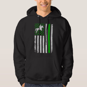 St Patrick S Day Sport Equestrian Shamrock Retro U Hoodie