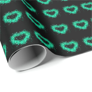 St. Patrick’s day   spray paint glittering heart Wrapping Paper