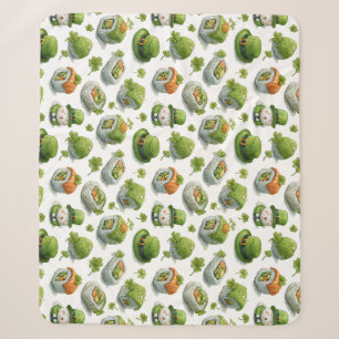 St. Patrick’s Day Sushi Rolls & Shamrock Sherpa Blanket
