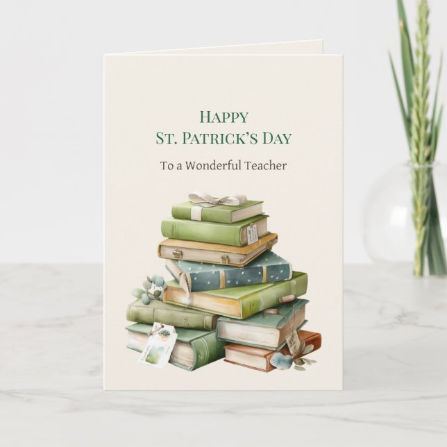St. Patrick’s Day Teacher Greeting Card (Front)