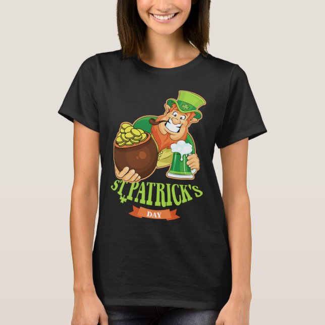 St Patrick s Day Top Irish Beer C Green Luck (Front)