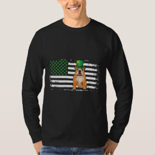 St Patrick S Day Us Irish Flag French Bulldog Love T-Shirt