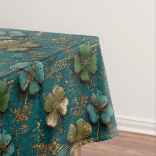 St. Patrick’s Day Vintage Shamrock Music Tablecloth