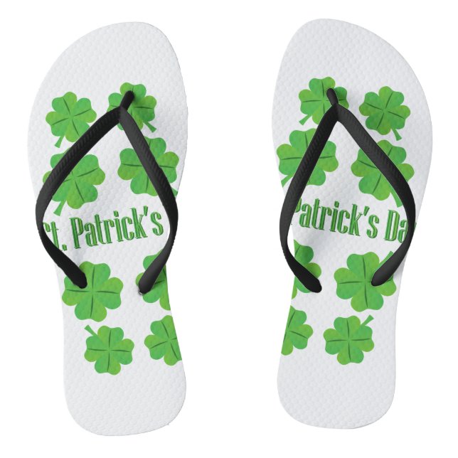 St. Patrick’s Day with clover Thongs (Footbed)