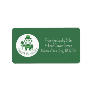 St. Patrick’s Day with minimalist Lucky Leprechaun Label