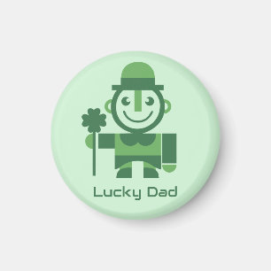 St. Patrick’s Day with minimalist Lucky Leprechaun Magnet