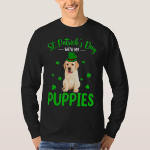 St Patrick S Day With My Puppies St Patrick Leprec T-Shirt