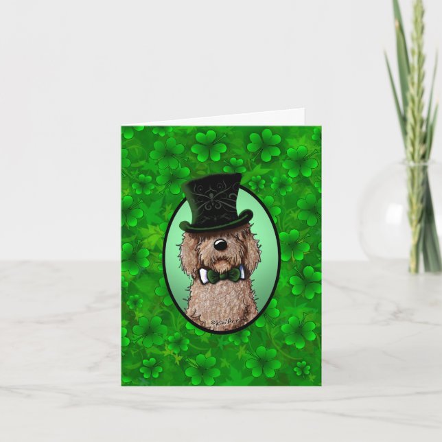 St. Patrick’s Goldendoodle Card (Front)