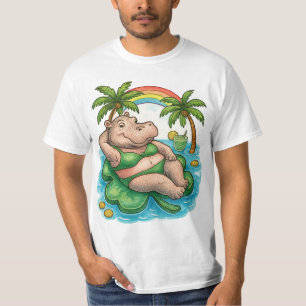 St. Patrick’s Tropical Pool Party for Hippo lovers T-Shirt