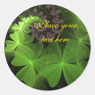 St Patrick Shamrock Field Classic Round Sticker