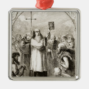 St. Patrick showing the people of Ireland the Four Metal Ornament