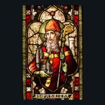St. Patrick Stained Glass Art Deco Poster<br><div class="desc">St. Patrick depicted in a stained glass window.</div>