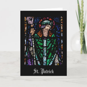 St. Patrick Stained Glass Card