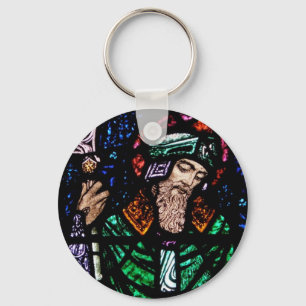 St. Patrick Stained Glass Key Ring